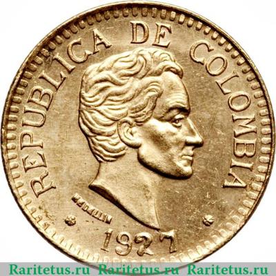 2½ песо 1924-1929 годов   Колумбия
