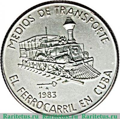 Реверс монеты 5 песо 1983 года   Куба