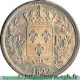 Реверс монеты ½ франка 1816-1824 годов   Франция