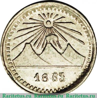 ¼ реала 1880-1886 годов   Гватемала