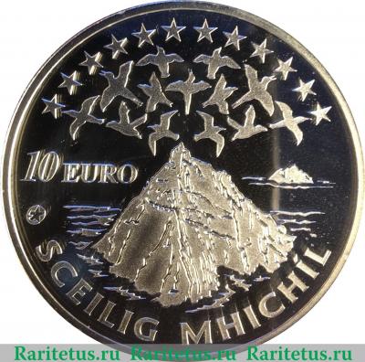 Реверс монеты 10 евро 2008 года   Ирландия