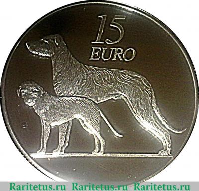 Реверс монеты 15 евро 2012 года   Ирландия