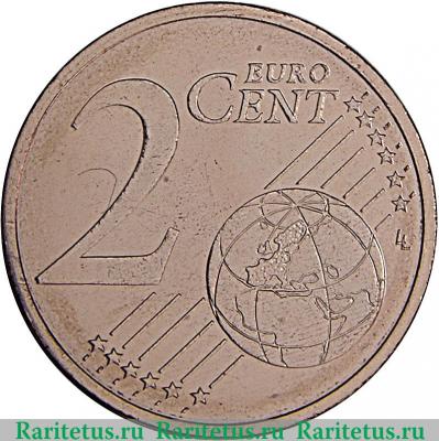Реверс монеты 2 евроцента 2014-2018 годов   Андорра