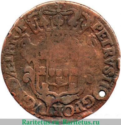 Реверс монеты 40 рейсов 1693-1699 годов   Ангола