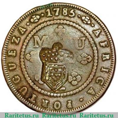 Реверс монеты 2 макуты 1783-1786 годов   Ангола