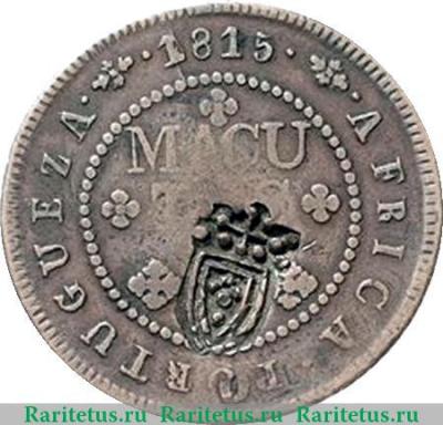 Реверс монеты 4 макуты 1815-1816 годов   Ангола