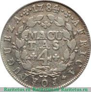 Реверс монеты 4 макуты 1783-1784 годов   Ангола