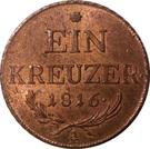 Реверс монеты 1 крейцер 1816 года   Австрия