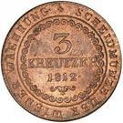 Реверс монеты 3 крейцера 1812 года   Австрия