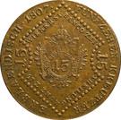 Реверс монеты 15 крейцеров 1807 года   Австрия