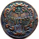 Реверс монеты ½ крейцера 1772-1779 годов   Австрия