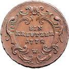Реверс монеты 1 крейцер 1772-1779 годов   Австрия