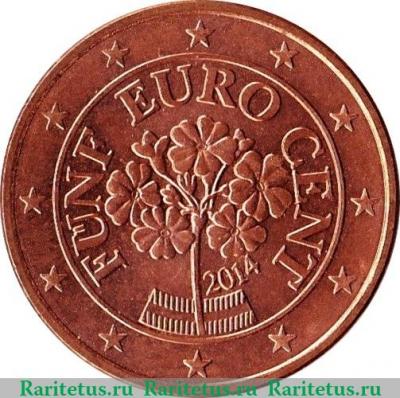 5 евроцентов 2002-2019 годов   Австрия