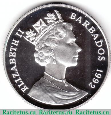 10 долларов 1992 года   Барбадос
