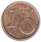 Реверс монеты 1 евроцент 2008 года   Бельгия