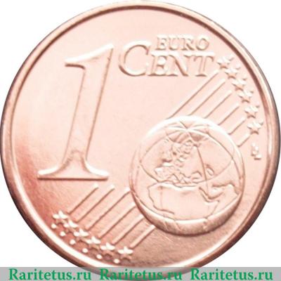 Реверс монеты 1 евроцент 2014-2019 годов   Бельгия