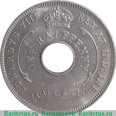 ½ пенни 1936 года   Британская Западная Африка