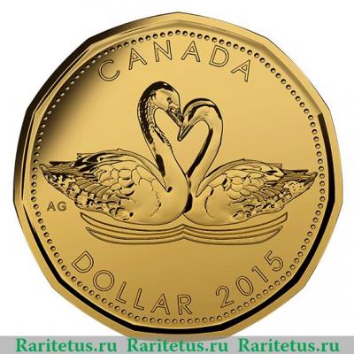 Реверс монеты 1 доллар 2015 года   Канада