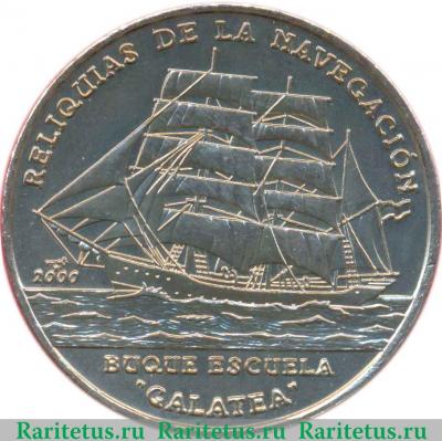Реверс монеты 1 песо 2000 года   Куба