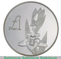 Реверс монеты 1 фунт 1999 года   Кипр