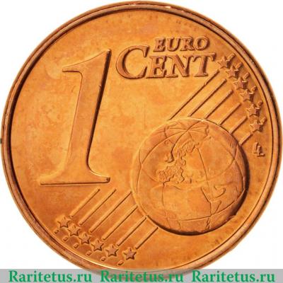 Реверс монеты 1 евроцент 2008-2019 годов   Кипр