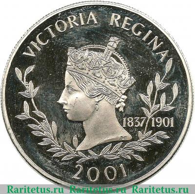 Реверс монеты 50 пенсов 2001 года   Фолклендские острова