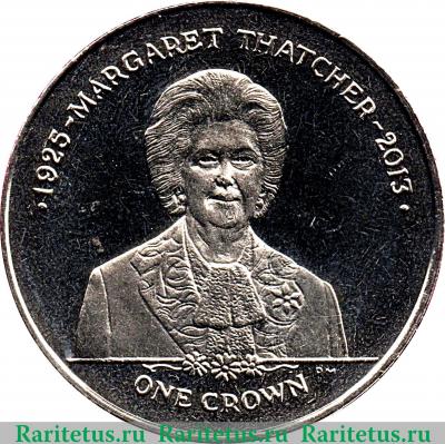 Реверс монеты 1 крона 2013 года   Фолклендские острова