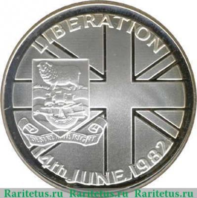 Реверс монеты 50 пенсов 1982 года   Фолклендские острова