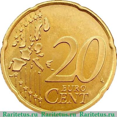 Реверс монеты 20 евроцентов 1999-2006 годов   Финляндия