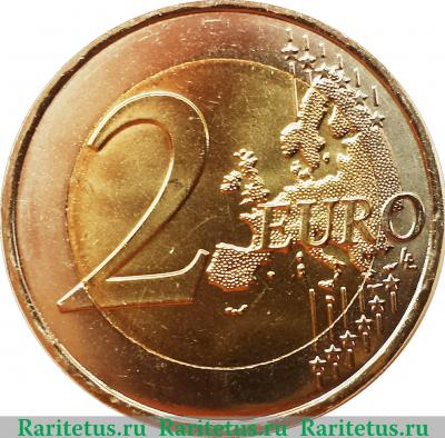 Реверс монеты 2 евро 2014 года   Франция