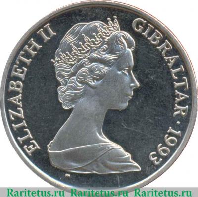 1 крона 1993 года   Гибралтар