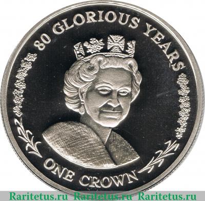 Реверс монеты 1 крона 2006 года   Гибралтар