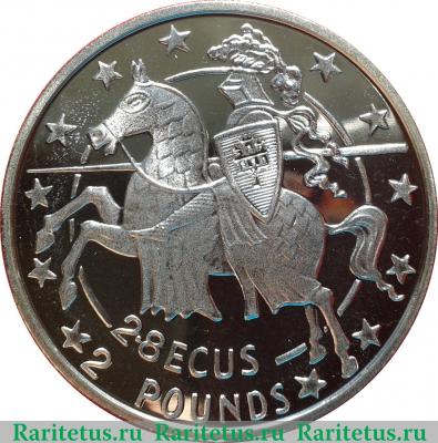 Реверс монеты 2.8 ЭКЮ 1992 года   Гибралтар