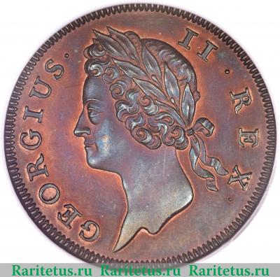 ½ пенни 1736-1738 годов   Ирландия