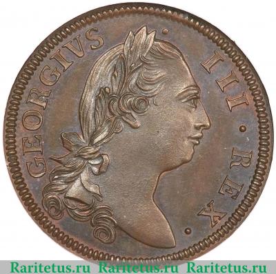 ½ пенни 1775-1782 годов   Ирландия