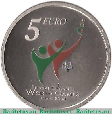 Реверс монеты 5 евро 2003 года   Ирландия