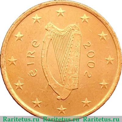 1 евроцент 2002-2019 годов   Ирландия