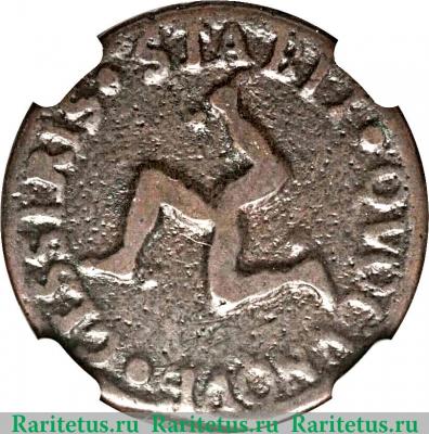 Реверс монеты ½ пенни 1709 года   Остров Мэн