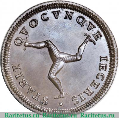 Реверс монеты 1 пенни 1786 года   Остров Мэн
