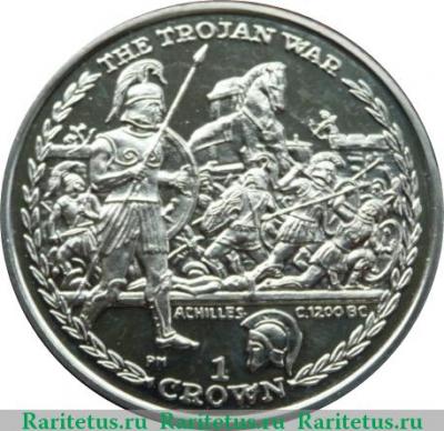 Реверс монеты 1 крона 2006 года   Остров Мэн