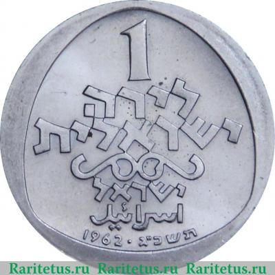 Реверс монеты 1 лира 1962 года   Израиль