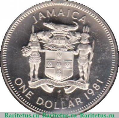 1 доллар 1980-1989 годов   Ямайка