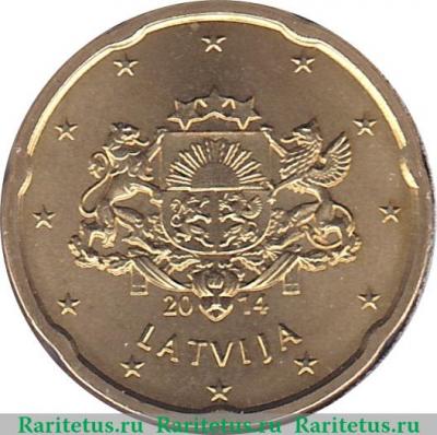 20 евроцентов 2014-2019 годов   Латвия