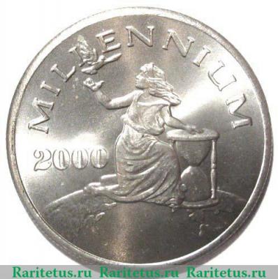 Реверс монеты 10 долларов 2000 года   Либерия