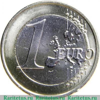 Реверс монеты 1 евро 2015-2019 годов   Литва