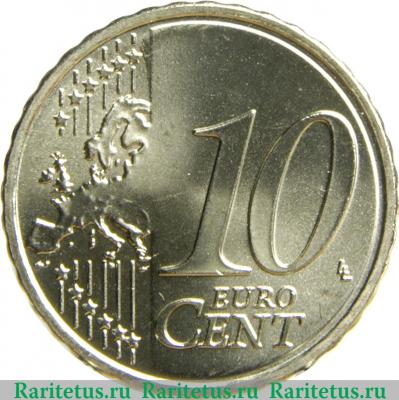 Реверс монеты 10 евроцентов 2015-2019 годов   Литва