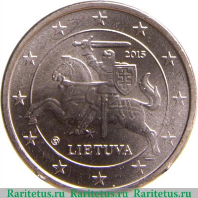 1 евроцент 2015-2019 годов   Литва