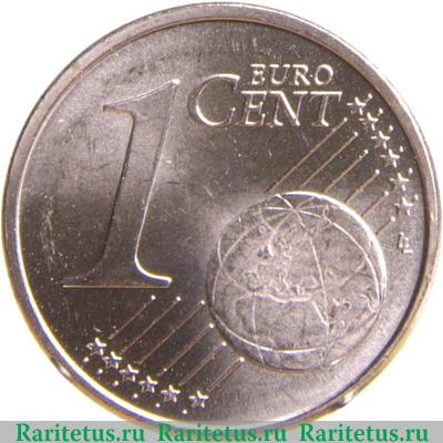 Реверс монеты 1 евроцент 2015-2019 годов   Литва