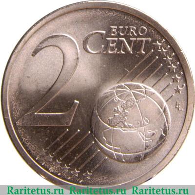 Реверс монеты 2 евроцента 2015-2019 годов   Литва