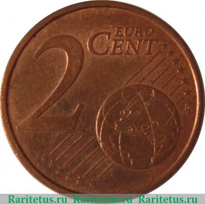 Реверс монеты 2 евроцента 2008-2019 годов   Мальта